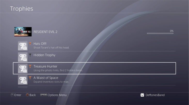 resident-evil-2-trophy-list-treasure-hunter
