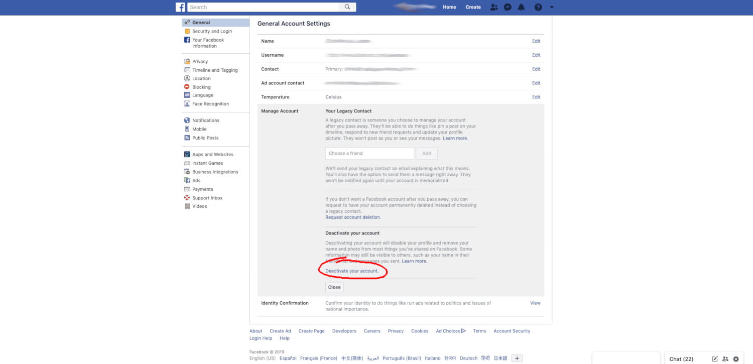 how to use facebook messenger without a account deactivate