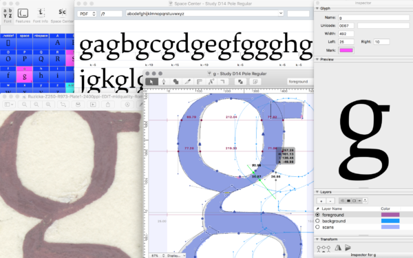 font design Ragan-Study-drawing-Robofont-2