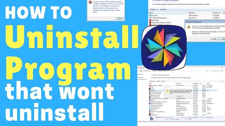 Remove a stubborn program in Windows