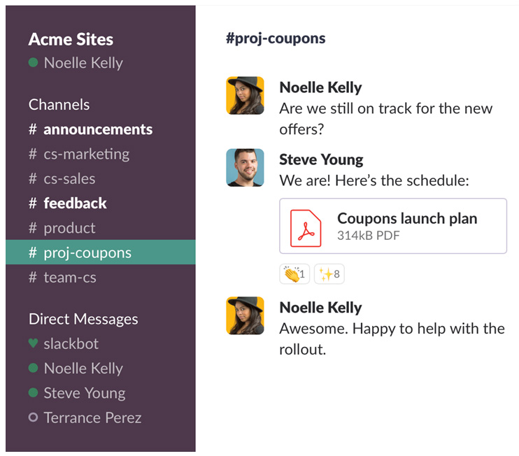 Using Slack for small business employee communication