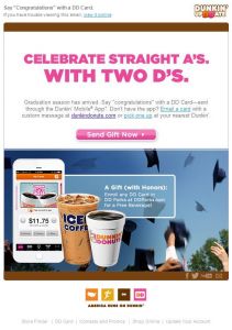 Graduation Promotional Email Examples