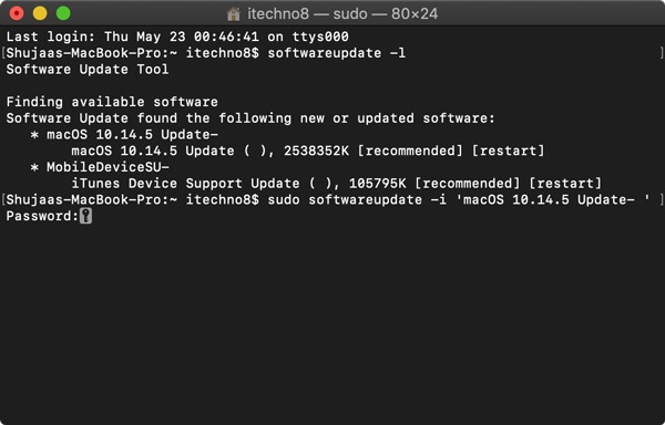 Update Mac Using Terminal Sudo Install Update Mac Using Terminal Sudo Install