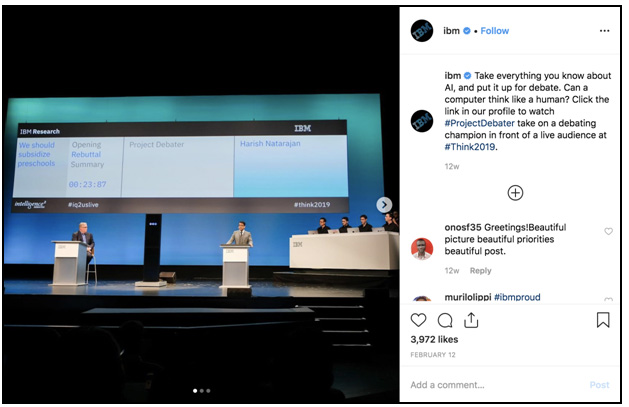 Another example of an Instagram post call to action