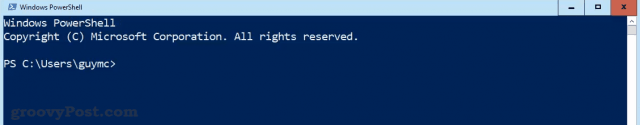 PowerShell at the Prompt