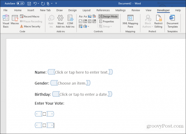 Editable Forms In Word How to Create Fillable Forms in Microsoft Word