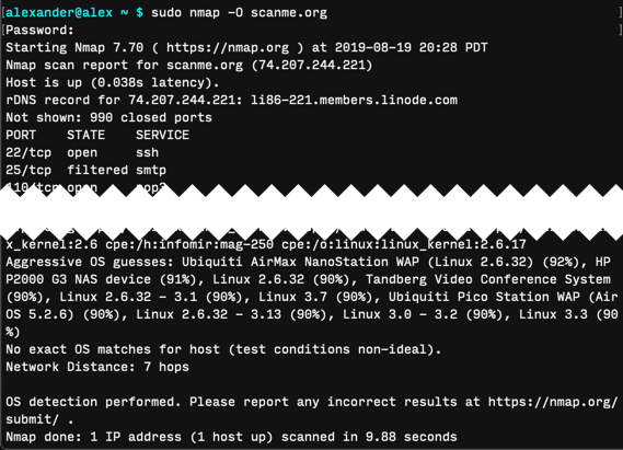 Scan Local Network Macos Terminal Nmap O Output