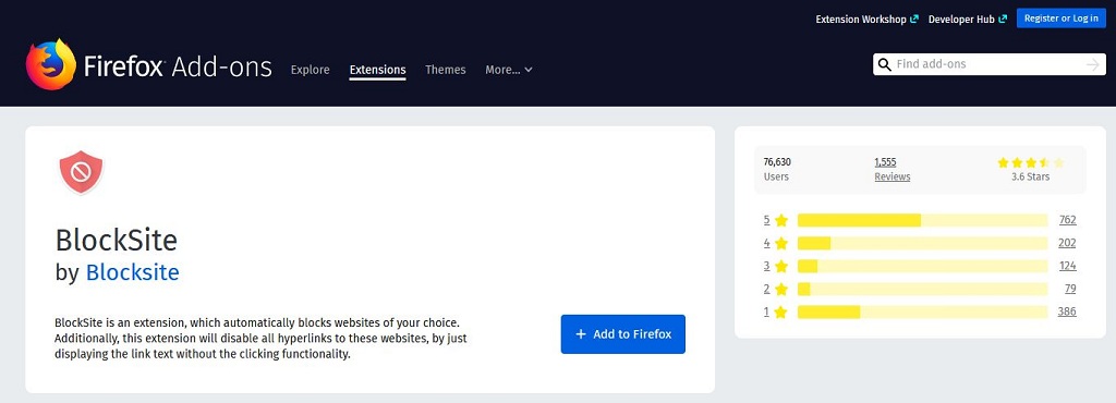 How to block website in firefox