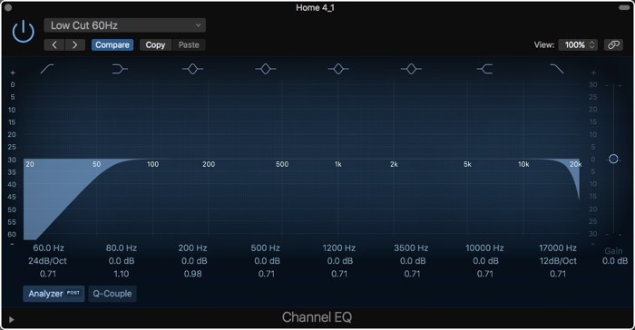 Logic Pro X Noise Removal Equalizer Settings