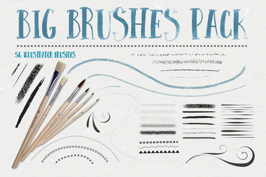 Big Illustrator Brushes Pack