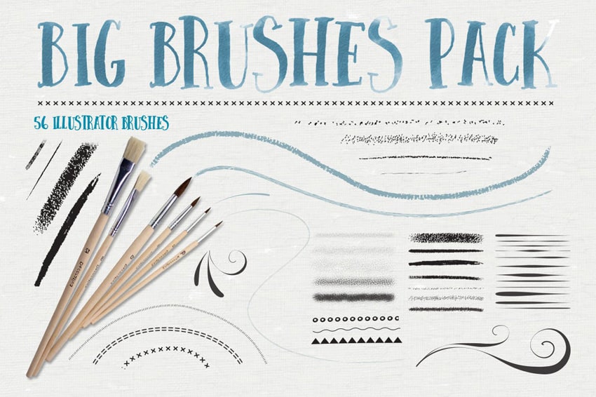  Big Illustrator Brushes Pack