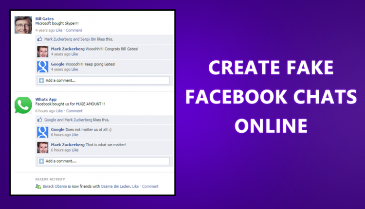 How To Create Fake Facebook Conversation Online