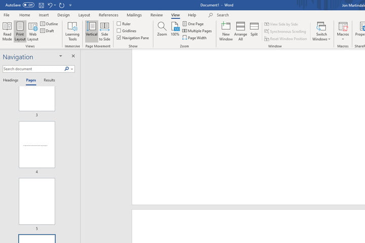 Delete a page