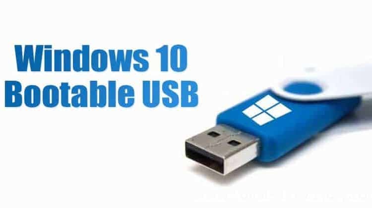 Create Windows 10 Bootable USB Using Media Creation Tool