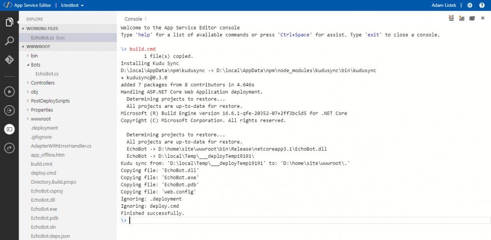 If you a Finished successfully message, the modification is successful