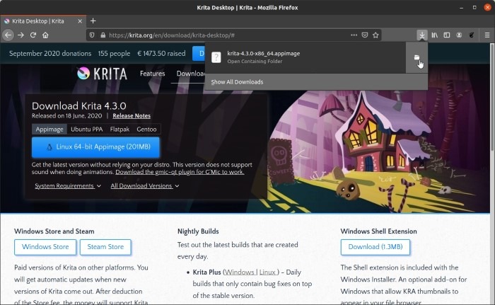 Install Latest Krita In Ubuntu Open Downloaded Folder Install Latest Krita In Ubuntu Open Downloaded Folder