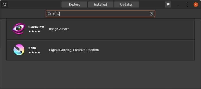 Install Latest Krita In Ubuntu Search In Software Center Install Latest Krita In Ubuntu Search In Software Center