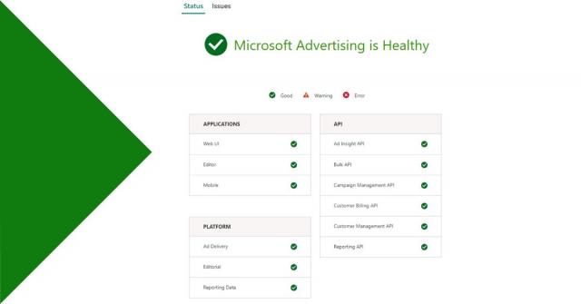 Microsoft-Advertising-Health-Status-Dashboard