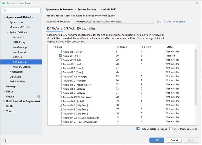 Install Android Studio Sdk Manager