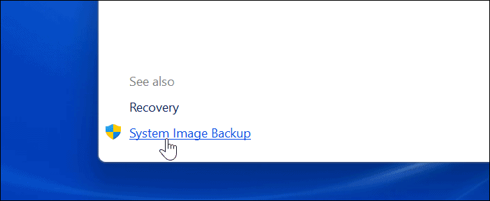 System Image Backup windows 11