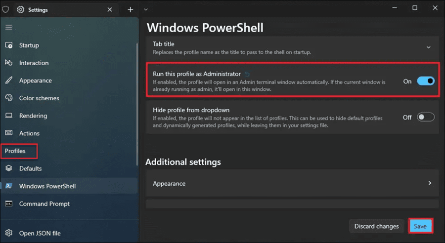 open powershell as admin on Windows 11