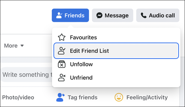 Edit Facebook friends list