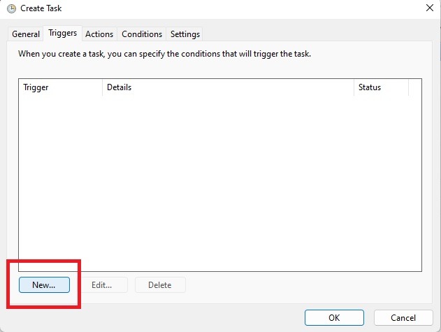 Add Portable Apps To Windows Startup Task Scheduler Create Trigger