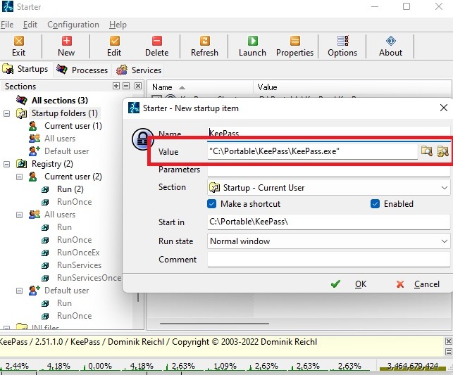 Add Portable Apps To Windows Startup Starter Value