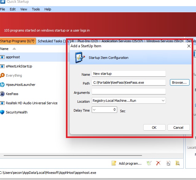Add Portable Apps To Windows Startup Glarysoft Add
