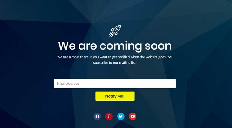 google coming soon page